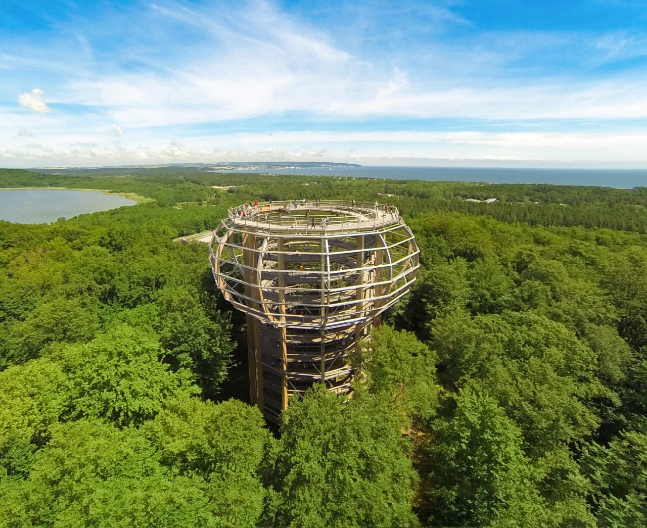 Kids love the tree top path at Ruegen island
